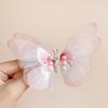 Espírito de fada Tulle Borboleta Grampo de cabelo Foto feminina Adereços Retrato Pérola Borda Clipe Grampo de cabelo Headwear Cabelo elegante antigo