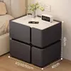 Mesita de noche inteligente de madera maciza, mueble de dormitorio de lujo de alta gama para el hogar con altavoz, carga inalámbrica, almacenamiento, no requiere instalación