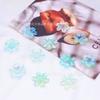 Mabei acrílico transparente degradado soporte de flor de seis pétalos hojas flor artificial hecho a mano accesorios diy material