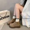 Botines Cálidos de Felpa de Nuevo Estilo Otoño e Invierno 2025 para Mujer, Botas Boken, Botas de Nieve, Botas Martin Gruesas de Moda para Mujer