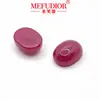 Rubí de Corindón Rojo Liso Ovalado Opaco Fondo Plano Piedra Suelta Accesorios para Joyería al por Mayor