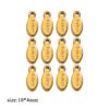 Etiqueta de cadena de cola de acero inoxidable chapado en oro real accesorios de colgante pequeño diy acero inoxidable etiqueta pequeña joyería cola colgante