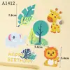 Decoración de pastel de Dinosaurio pequeño caricatura Monstruo pequeño muñeco de juguete Niños Bebé accesorios para hornear de cumpleaños enchufe