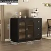 Aparador vintage estilo francés, vitrina de té, mueble de almacenamiento de pared para sala de estar, mueble de cinco cajones para dormitorio, vitrina de té a prueba de polvo, mueble de almacenamiento