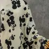 Estilo Novo Primavera e Verão Levemente Translúcido Tinta Floral Jacquard Embossado Tecido Estilo Chinês Vestido Dinastia Han Tecido Tingido em Fio