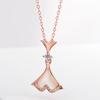 Plata S925 Vida Contigo Luz de Cola de Pez Lujo Moda Nácar Collar Colgante Elegante Atmosférico de Alta Gama
