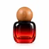 Estoque Pronto do Fabricante Frascos Quadrados e Redondos de 15ml Preto e Vermelho Degradê Frascos Conta-gotas Cosméticos Frascos de Óleo Essencial Frascos de Esmalte para Unhas de Beleza