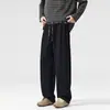 Calça Casual Masculina de Algodão Mais Vendida no Exterior, Cintura Elástica, Tamanho Grande, Respirável, Estilo Básico para o Dia a Dia
