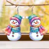 Lindos Brincos Acrílicos Decorativos de Boneco de Neve de Natal 2024 Novo Design Criativo Brincos de Alto Padrão