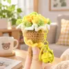 Llavero de Mini Ramo de Flores Tejido a Mano, Ramo de Flores de Ganchillo Hecho a Mano, Colgante para Bolso DIY, Pequeño Regalo para Novia