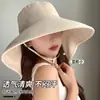 Chal de Verano para Mujer Estilo Nuevo con Abertura para Cola de Caballo, Sombrero con Visera Grande para Protección Solar, Sombrero de Sol con Protección UV para Actividades al Aire Libre