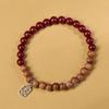 Pulseira Amuleto Atacado Sândalo Vermelho Prata S952 Paz e Boa Sorte para Homens e Mulheres com Pingentes de Dragão, Coelho e Buda