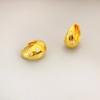 Aretes de lujo ligero de oro real chapados en cobre, estilo japonés y coreano, simples, compactos, con diamantes, luz dorada, temperamento de alta gama para mujer