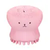 Cepillo Facial de Pulpo Linda Medusa Cepillo Limpiador de Doble Cabeza Cepillo Manual para Limpieza de Puntos Negros Masajeador Cepillo Facial de Silicona