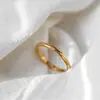 Anel de anel de espelho de treliça de diamante multifacetado estilo ins europeu e americano simples temperamento moda anel para dedo indicador de aço titânio