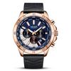 Reloj megir moda hombre tres ojos reales multifunción esfera grande cuero reloj deportivo para hombre 2103