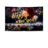 Tela de fondo Feliz Año Nuevo 2027 Tela colgante temática de Año Nuevo Europeo y Americano Pancarta de celebración de festival