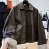 Chaqueta de cuero casual estilo coreano súper moderna 2026, una chaqueta única y elegante de cuero PU para otoño, abrigo corto