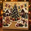 Kit DIY de Pintura de Diamante 5D de Natal da Amazon com Pérolas Papai Noel com Borda Impressa Decoração Feita à Mão