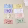 Accesorios Europeos y Americanos Nuevos Más Vendidos para el Cabello de Niños Diadema Ancha Elástica de Nylon con Decoración de Flores Tocado para Bebé Venta al por Mayor