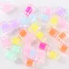 Cuentas transparentes con cuentas de colores en el interior, color mixto, cabeza de conejo, flor de rosa, acrílico, cuentas sueltas, cuentas medianas, accesorios para manualidades, abalorios para pulseras