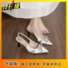 Novidade Primavera e Verão 2025 Sapatos de Salto Alto Stiletto Francês, Sandálias de Bico Fechado, Sapatos Femininos, Estilo Elegante e Feminino Sapatos de Bico Fino