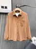 Camisa de Hombre Primavera Nueva Elástica Anti-Arrugas Sin Planchar Versátil Color Sólido Amarillo y Negro Chaqueta de Hombre Camisa Holgada