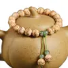 Cuentas de talla de boj flor de loto sur no cuentas de Buda pulsera rosario texto pulsera de juego cadena de madera placa para jugar de hombres y mujeres
