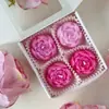 Conjunto de caixa de presente com velas criativas em formato de peônia e rosa, atacado transfronteiriço, velas perfumadas atmosféricas, lembrancinhas e presentes