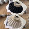 Chapéu de sol de viagem de verão com aba larga, proteção solar anti-ultravioleta, temperamento, versátil, topo aberto, dobrável, concha, chapéu de sol