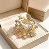 Broche de Tulipán de Zirconia de Alta Gama Xiliang Feizi Corsage de Tulipán Colorido Estilo Coreano Pin de Regalo Elegante Venta al por Mayor