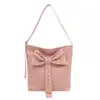 Bolsa de Axila Estilo Coreano Transfronteiriça Nova Coleção Verão 2025 Bolsa Feminina Bolsa de Mão com Laço Bolsa de Ombro Fashion Bolsa Transversal com Tachas