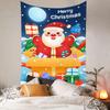 Navidad 2022 Nuevo Tapiz Atmósfera Decorativo Tela de Pared Guardería Papá Noel Tela Colgante Tela de Fondo