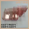 25 Piezas Caja de Almacenamiento de Cajón de Escritorio de Plástico PS Transparente Caja de Almacenamiento Combinada Multifuncional para Cocina Caja de Joyería Tipo Cajón