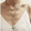 Collar de Calabaza Cepillada Estilo Nuevo de Primavera, Moda de Nicho, Colgante Simple y Único, Lujo Ligero, Cadena Versátil para Suéter