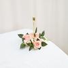 Guirlanda de Flores Artificiais Rosa 20cm Flor de Seda Castiçal Páscoa Natal Halloween Advento Guirlanda Decorativa