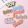 Placa de inglés resina accesorios pegamento crema DIY accesorios para joyería al por mayor letra palabra material para funda de teléfono parche