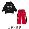 Roupas de Street Dance Infantil Estilo Hip Hop Conjunto com Estampa de Letras Roupas de Performance de Outono Hip Hop Moda Infantil Roupas da Moda