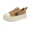 Zapatos casuales impermeables para mujer de suela gruesa, antideslizantes, adecuados para otoño, zapatillas deportivas, nuevo estilo 2026, ligeros y cómodos