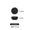 Plato con sabor a melamina, de plástico negro, de dos compartimentos, plato de acompañamiento de tres compartimentos, olla caliente al estilo coreano, plato para salsa para mojar, condimento para barbacoa, comercial