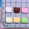 Mini Paleta de Donut Brillante Tenedor Cuchara para Pastel Carta de Amor Señal Flor de Hamburguesa Accesorios Mixtos de Resina