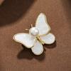 Capullo roto Mariposa Fritilaria Natural Mariposa Blanca Broche Corsage para Mujer de Noche Estilo Barco Igual Accesorios para Traje Elegante de Alta Gama Pin