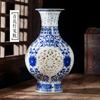 Adornos de Jarrón de Cerámica de Jingdezhen Sala de Estar Arreglo Floral Porcelana Hueca Pastel Estilo Chino Moderno Decoraciones para el Hogar Gabinete de Vino