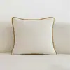 Funda de Almohada para Respaldo de Sofá Estilo Nórdico Hogar Almohada de Color Sólido Simple Moderna Sala de Estar Ribete de Pana de Gama Alta