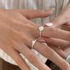 Anillo Nuevo Flor de Rosa Plata Esterlina Diseño Nicho para Mujer Lujo Ligero Sentido de Alta Gama Apertura Ajustable Anillo para Dedo Joyería de Moda