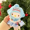 Nuevo Llavero de Peluche Original Hello Kitty Invierno Nuevo Conjunto Cálido Colgante de Bolsa de Regalo Gato Kt