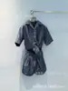 Mono de mezclilla PD Triangle "Shenzhen Nanyou", juvenil y versátil, estilo old money, nuevo estilo de ropa de trabajo transfronteriza para otoño e invierno