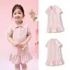 Ropa Infantil Balabala Vestido Infantil Falda de Bebé para Niña Vestido de Verano 2025 Nuevo Estilo Falda Polo Preppy Bordada
