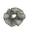 Goma de Pelo de Malla con Perlas y Hilos Brillantes, Estilo Perezoso y Elegante, Nueva Goma Elegante para Moños y Colas de Caballo para Niñas