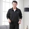 Traje deportivo para hombre, primavera y otoño, nuevo suéter informal de negocios, traje de dos piezas, ropa para abuelos de mediana edad y ancianos para papá.